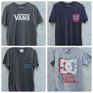 Vans DC Shoes & On The Byas Men's 4 T-Shirt Bundle